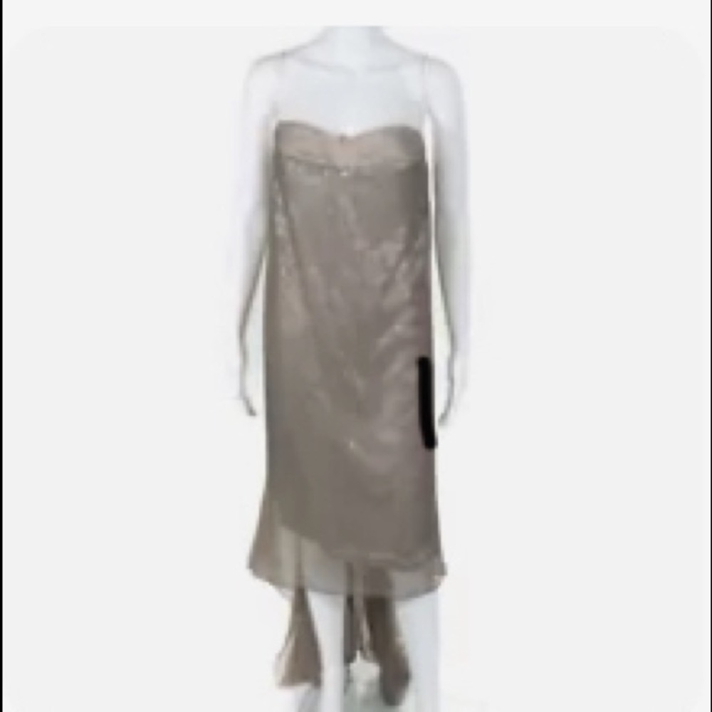 CESAR GALINDO COUTURE SEQUIN + NUDE SILK DRESS